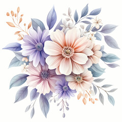 Floral bouquet, muted, calm design