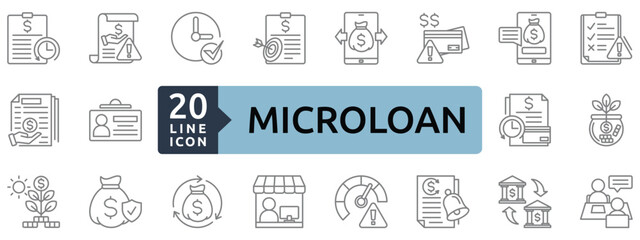 Microloan icon sheet 