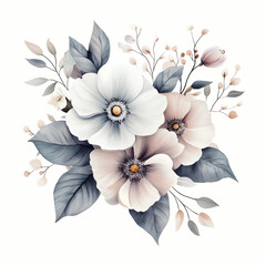Floral bouquet with pastel colors