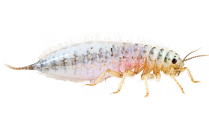 moth larvae isolated on white background