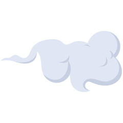 Cartoon Smoke Clouds. Isolated Vector Element.