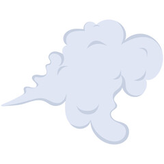 Cartoon Smoke Clouds. Isolated Vector Element.