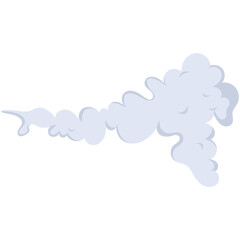 Cartoon Smoke Clouds. Isolated Vector Element.