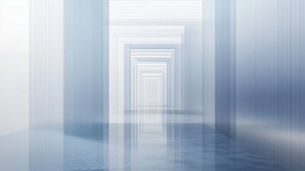 An abstract image with a bright blue-to-white gradient background