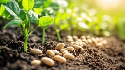 Seedlings Emerging from the Soil: A Promise of Growth and Harvest