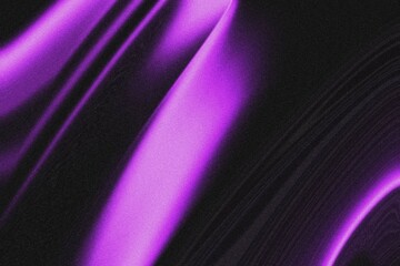Abstract purple and black flowing fabric texture.