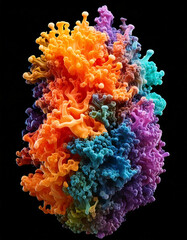 surreal sculpture, abstract organic form, intricate structure, biomorphic design, fantastical shape, 3D art object, generative design, fluid formations, imaginative artwork, conceptual sculpture