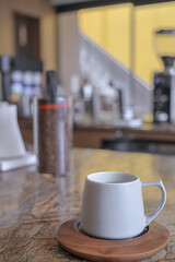 cup of coffee on the table