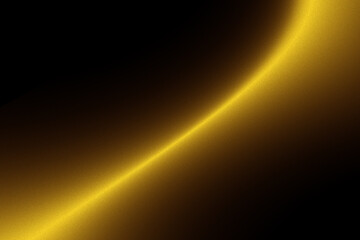 Abstract gold curve on black background.
