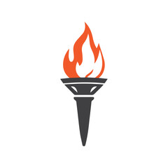 Torch Logo Design Graphic Illustration