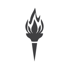 Torch Logo Design Graphic Illustration