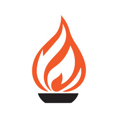 Torch Logo Design Graphic Illustration