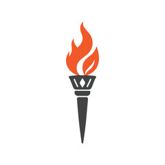 Torch Logo Design Graphic Illustration