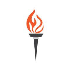 Torch Logo Design Graphic Illustration