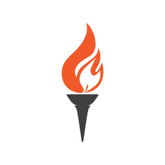 Torch Logo Design Graphic Illustration