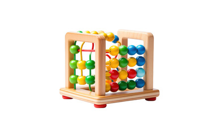 Colorful Wooden Bead Maze Cube Toy for Kids