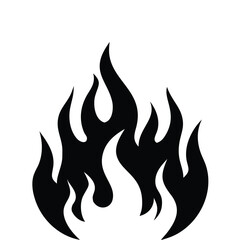 Black Flames Digital Art Vector – High Contrast Gothic Minimalist Surreal Design

