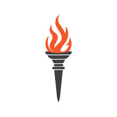 Torch Logo Design Graphic Illustration