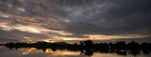 Sunset view in nature