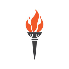 Torch Logo Design Graphic Illustration