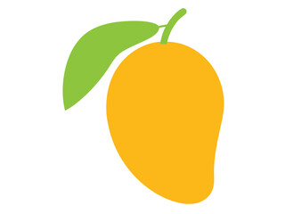 mango vector illustration logo icon clipart  isolated on white background. Vector illustration of tropical fruit