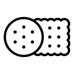 Biscuit icon. Vector line icon