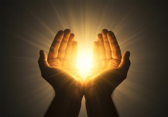 hand gestures praying with divine light praying according to religion
