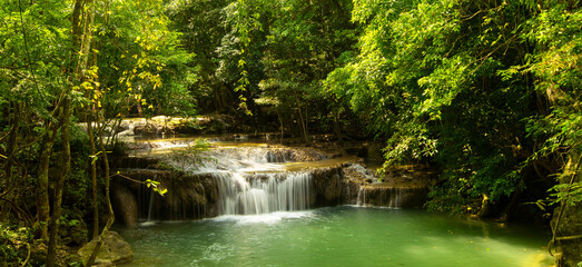 Naklejka premium waterfall in the forest