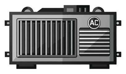 Fototapeta premium Retro style air conditioner unit illustration