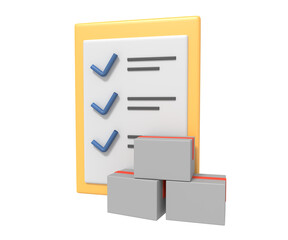 Management inventory of concept illustration checklist