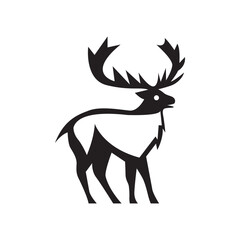 Vector illustration of elk silhouette