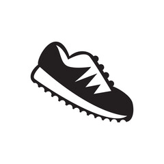 Sport shoe silhouette vector illustration