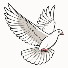 Obraz premium white-dove-flying-icon