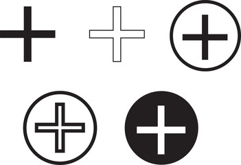Obraz premium plus icon , Plus sign, plus icon set, 