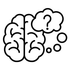 Icon of thinking with brain and imagination