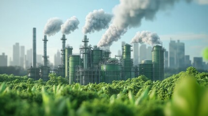 Green Industry Amidst Nature: A Balance Between Progress and Preservation