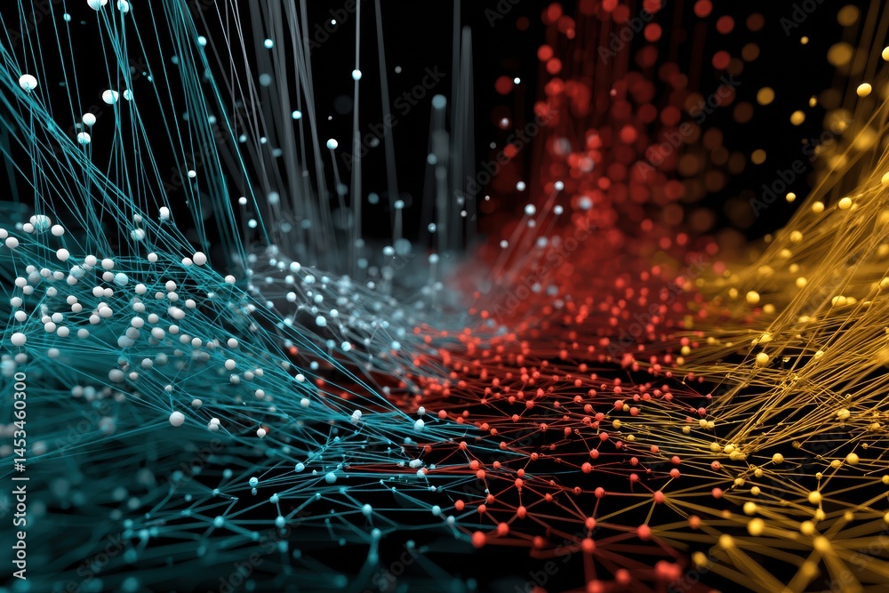 Fototapete data visualization illustrates conflict in technology landscape featuring global giants and ai theme