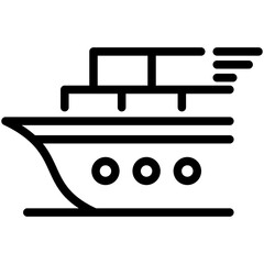 sea shipping line icon