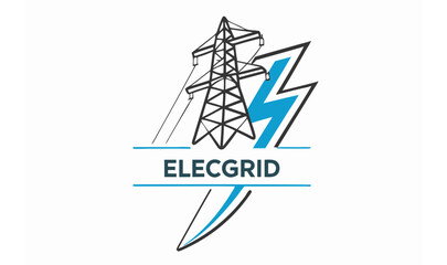 Electric company logo with unique style  