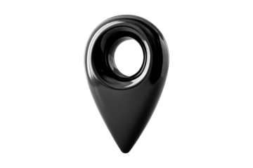 Black pin icon minimalist design