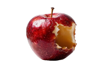 Bite marked red apple studio photo