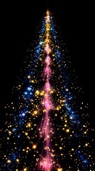 Sparkling Christmas Tree Design Abstract Festive Holiday Lights Background
