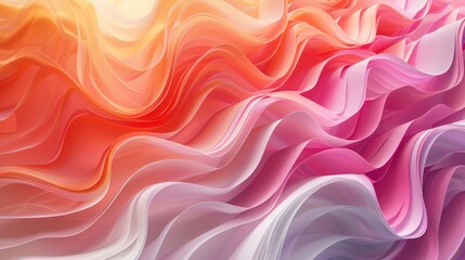 Obraz premium Abstract background with colorful waves, 3D rendering illustration. Modern wallpaper design for banner