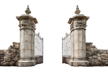 Fototapeta premium Historic stone gate entrance outdoors