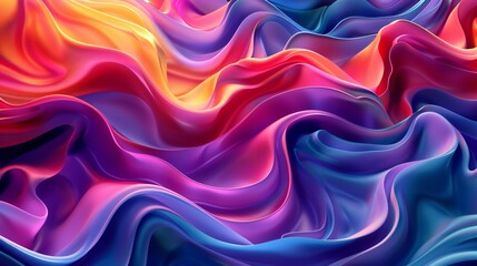 Obraz premium Abstract background with colorful waves, gradient and fluid shapes. 3d rendering illustration