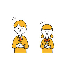 ブレザーの学生のイラスト　なるほど！　上半身