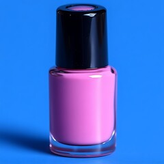 Obraz premium A Small Bottle of Pink Nail Polish Is Displayed