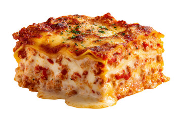 Comforting slice of savory lasagna
