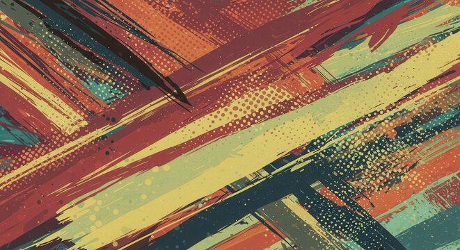 Abstract Diagonal Strokes Grunge Texture in Warm Colors