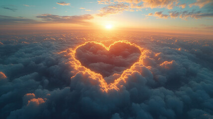 Jet Flying Through Clouds on a Sunny Day - Ideal for Vacation or Travel Advertisement 